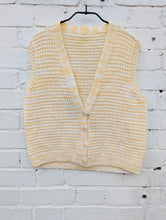 Load image into Gallery viewer, Cute hand knit cream tank top
