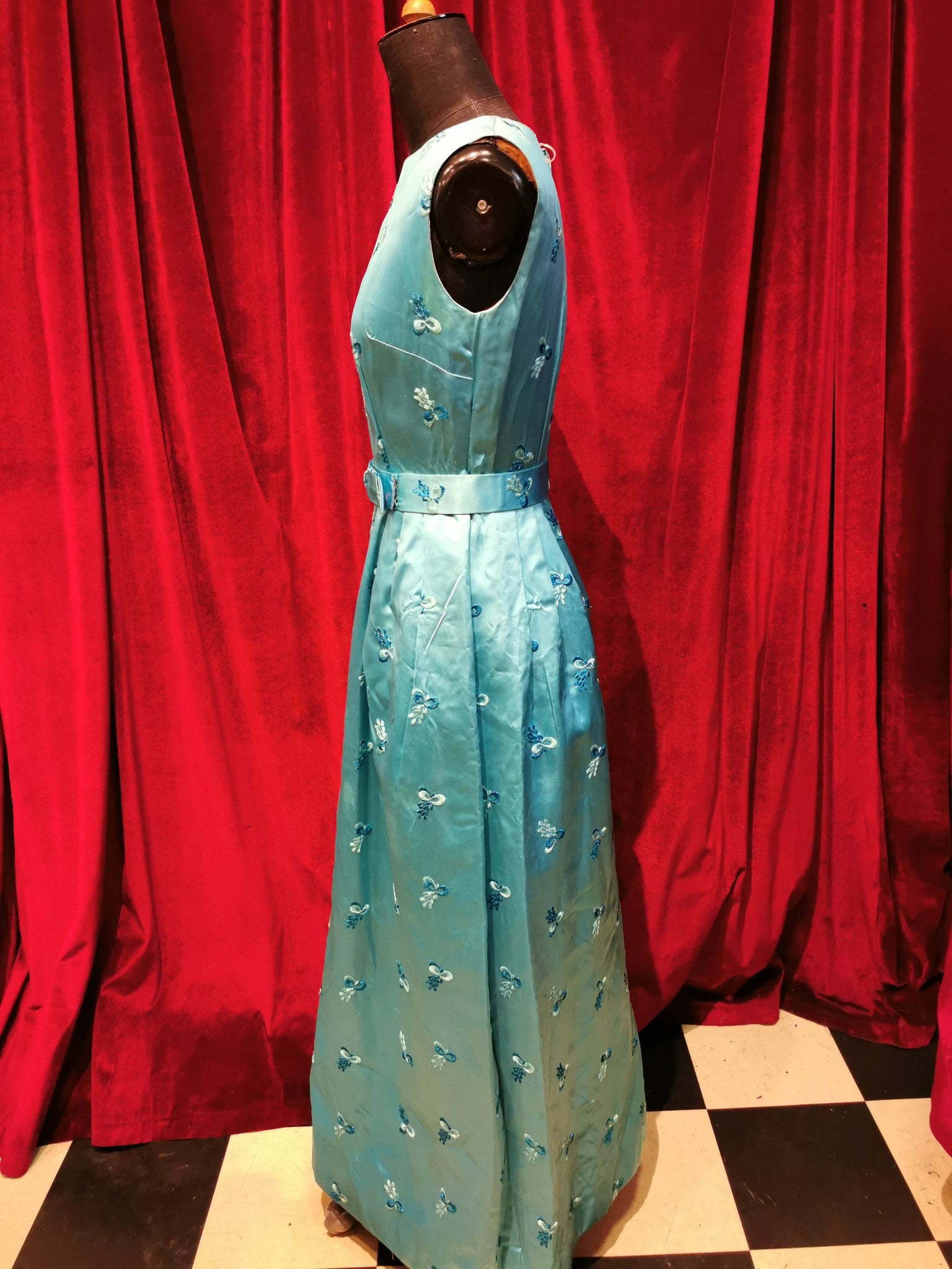 Glittering Stars Sequined Prom Dresses A-Line Ankle Length Evening Dress  OKV57 - ShopperBoard